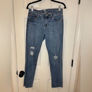 Old Navy boyfriend jeans raw hem